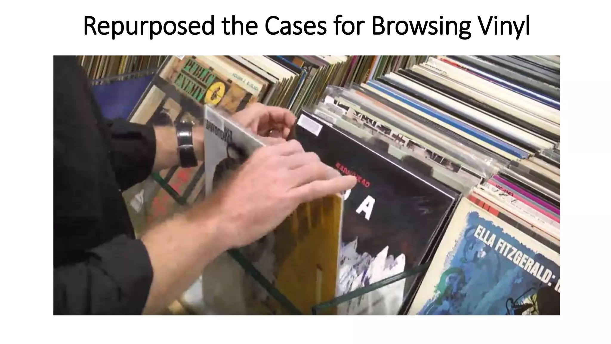 Repurposed the Cases for Browsing Vinyl
 