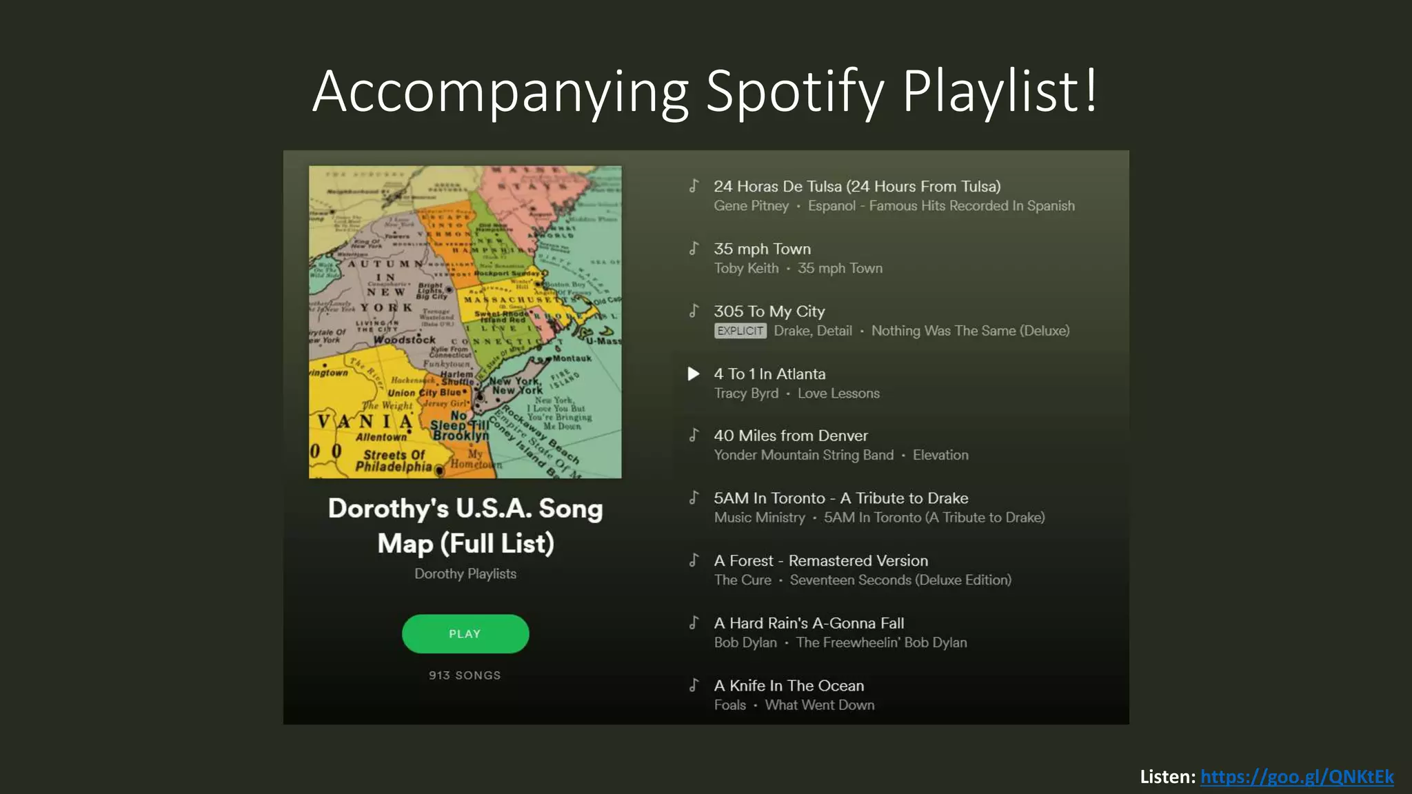 Accompanying Spotify Playlist!
Listen: https://goo.gl/QNKtEk
 