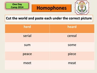Homophones