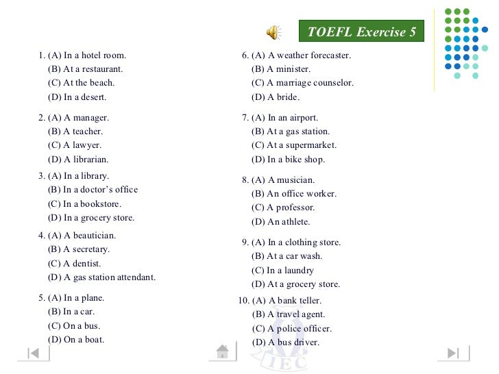 Jawaban Toefl Exercise Skill 6 8 Guru Paud