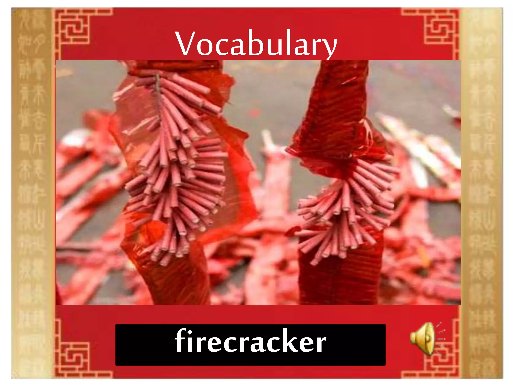Vocabulary
firecracker
 