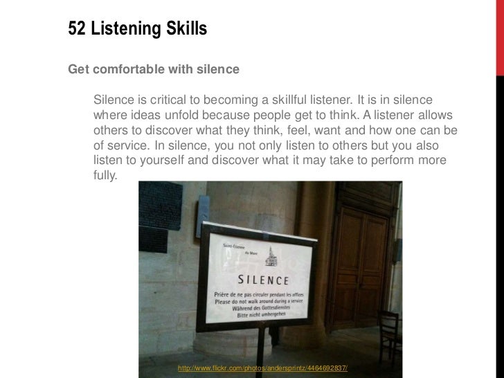52 Listening Skillsget Comfortable With