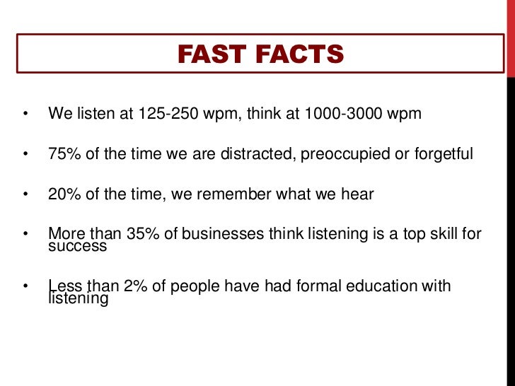 fast facts we listen at