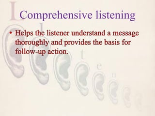 Comprehensive listening
 
