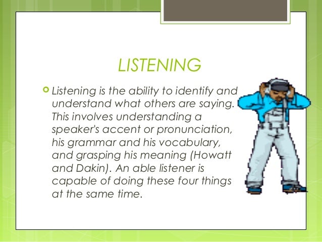 Listening skills teaching