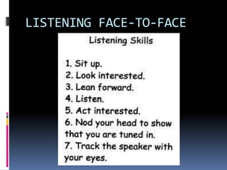 LISTENING FACE-TO-FACE