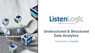 Unstructured  &  Structured
Data  Analytics
an Company
TECHNOLOGY  |  OPTIMIZED
 