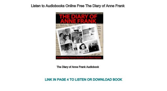 Listen To Audiobooks Online Free The Diary Of Anne Frank