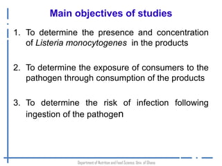 Listeria monocytogenes: An emerging foodborne pathogen in Ghana? 
