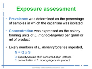 Listeria monocytogenes: An emerging foodborne pathogen in Ghana? 