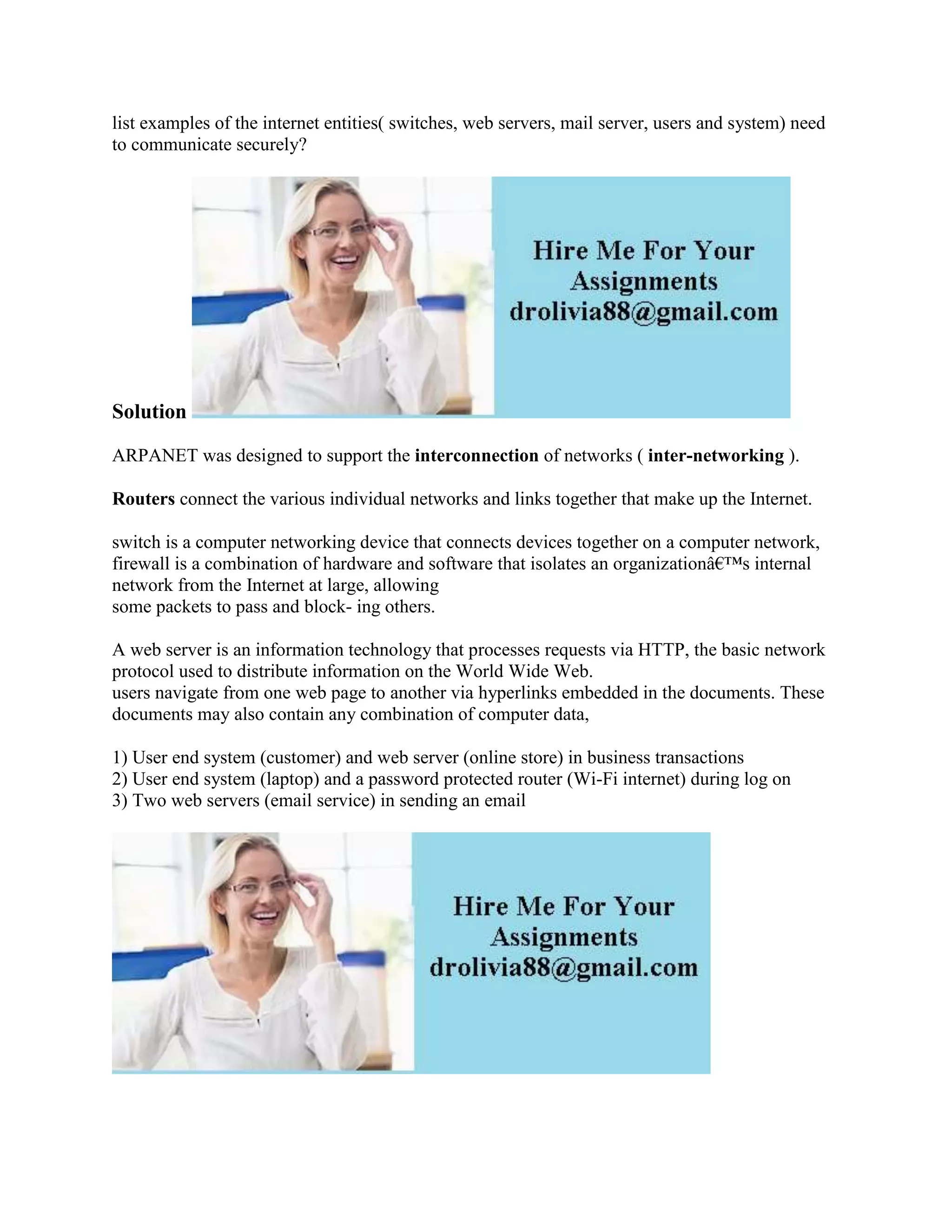 list examples of the internet entities( switches- web servers- mail se.docx