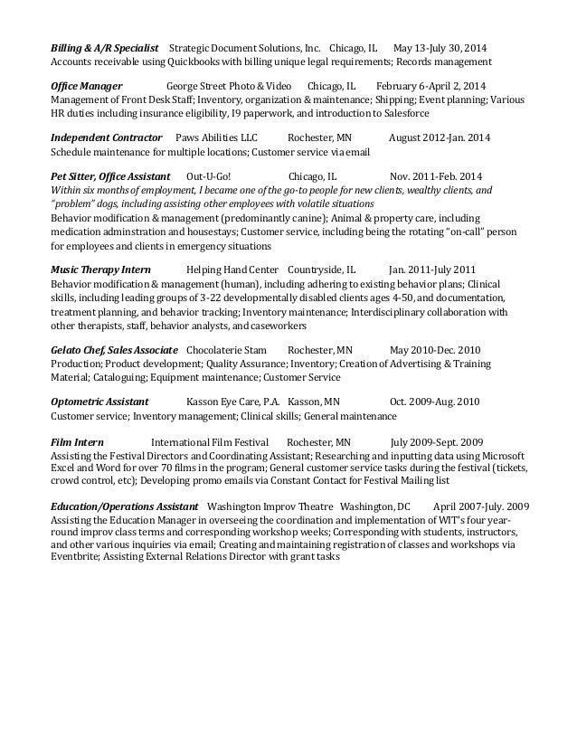 Resume Work Experience Examples Free Professional Resume Templates