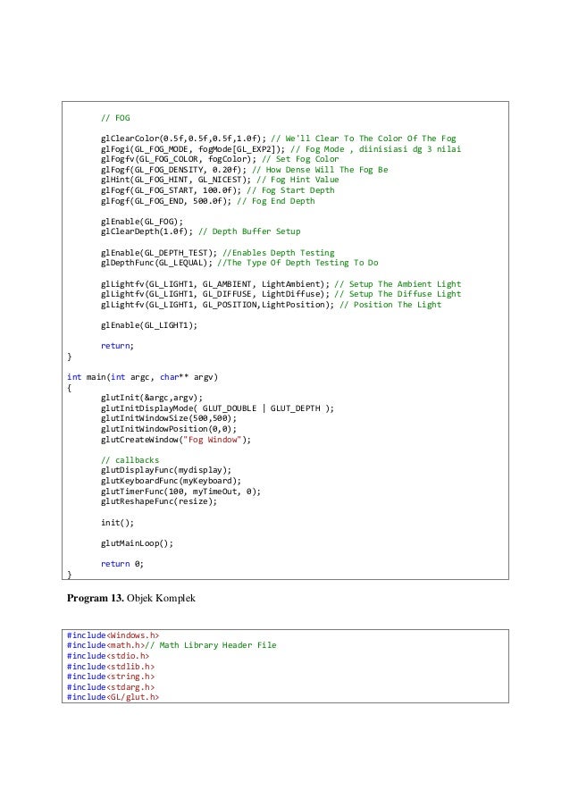Tutorial Open Gl Listing Code