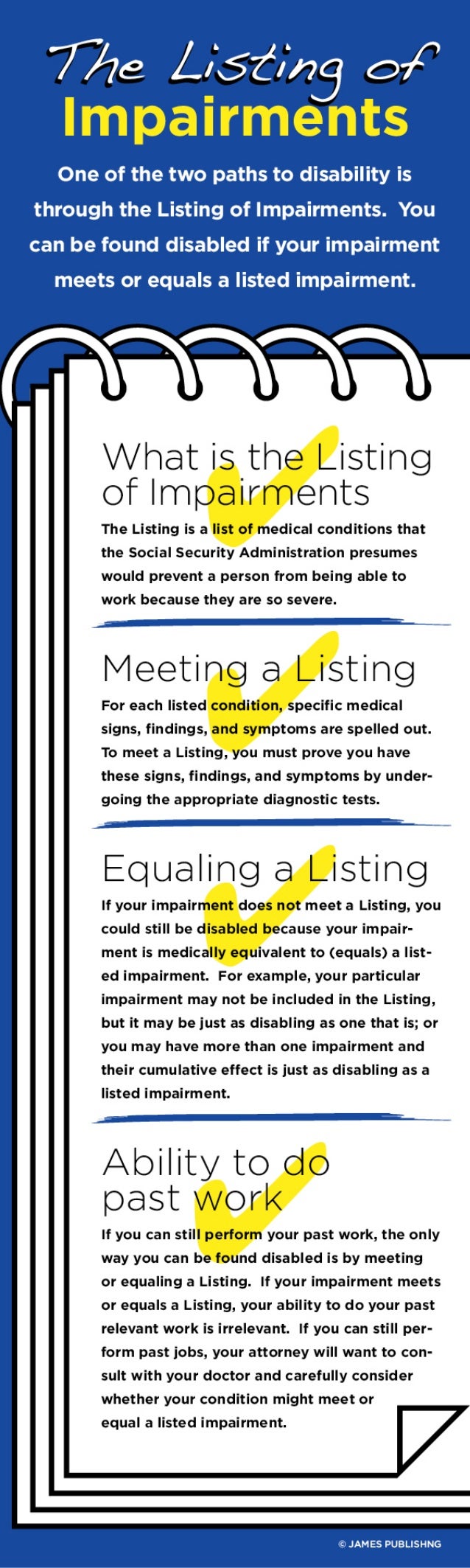 Listing of Disability Impairments Social Security Disability