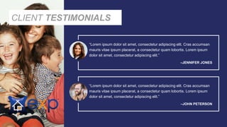 –JENNIFER JONES
“Lorem ipsum dolor sit amet, consectetur adipiscing elit. Cras accumsan
mauris vitae ipsum placerat, a consectetur quam lobortis. Lorem ipsum
dolor sit amet, consectetur adipiscing elit.”
–JOHN PETERSON
“Lorem ipsum dolor sit amet, consectetur adipiscing elit. Cras accumsan
mauris vitae ipsum placerat, a consectetur quam lobortis. Lorem ipsum
dolor sit amet, consectetur adipiscing elit.”
CLIENT TESTIMONIALS
 