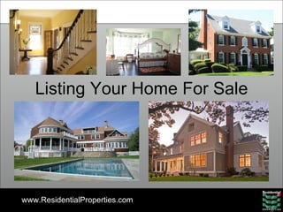 Listing Your Home For Sale 