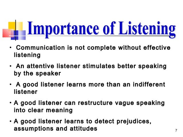 a good listener is a good speaker