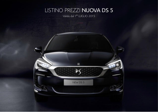 Listino prezzi nuova DS 5