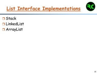 List interface in collections framework | PPTX