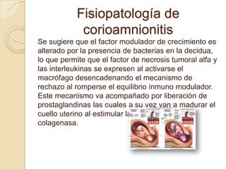 Predictores de trabajo de parto
              pre-termino
   Cervicometria: menor de 25 mm

   Fibronectina fetal: es un...