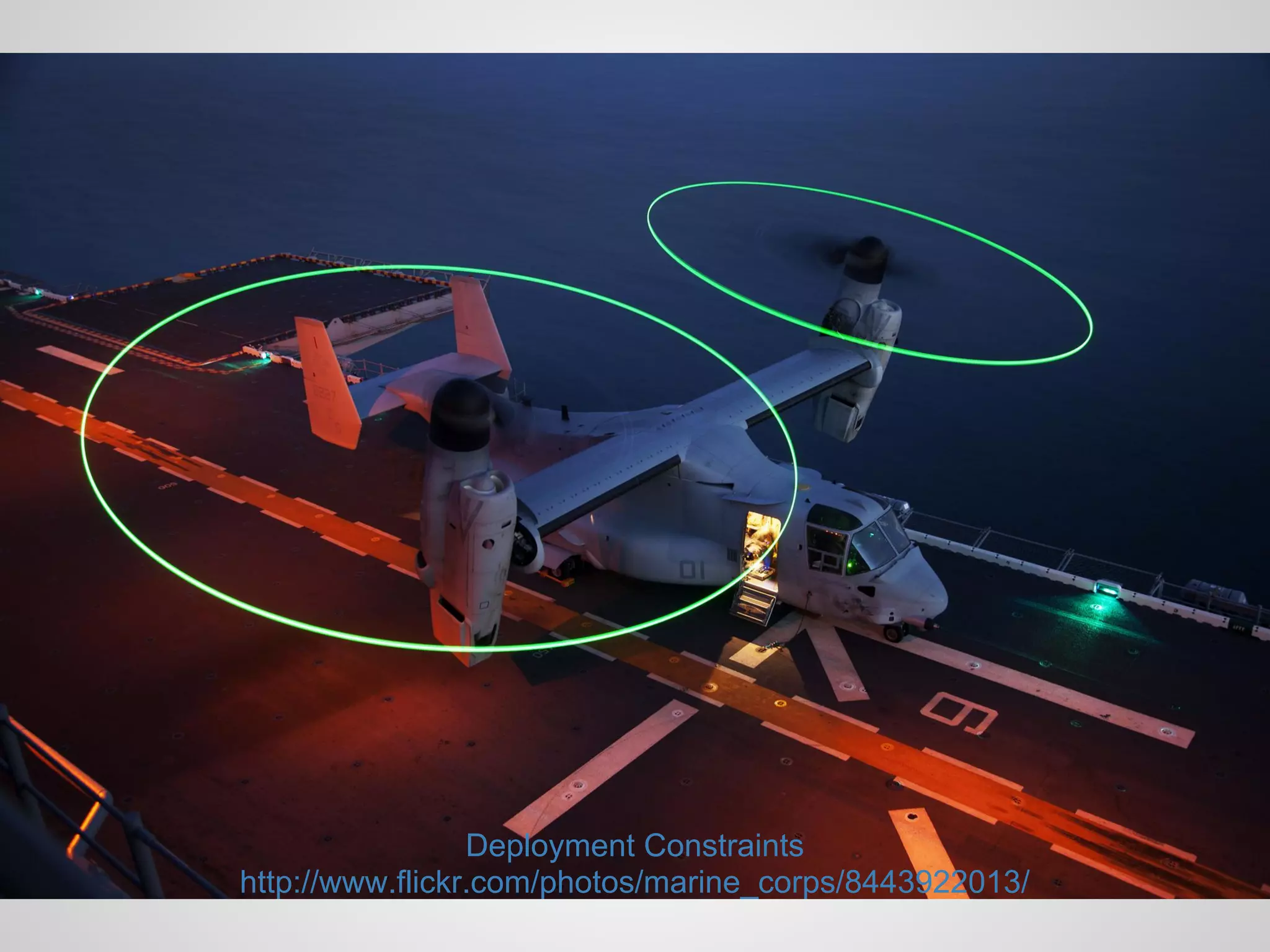 Deployment Constraints
http://www.flickr.com/photos/marine_corps/8443922013/
 