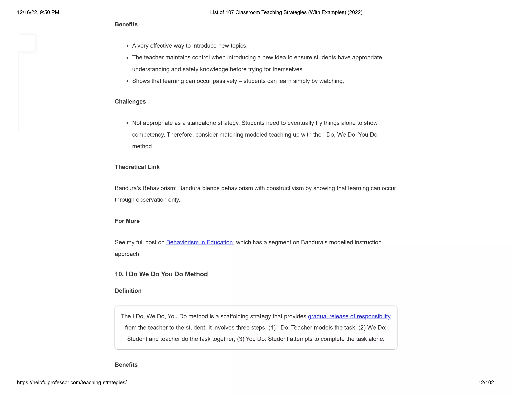 List of 107 Classroom Teaching Strategies (With Examples) (2022).pdf