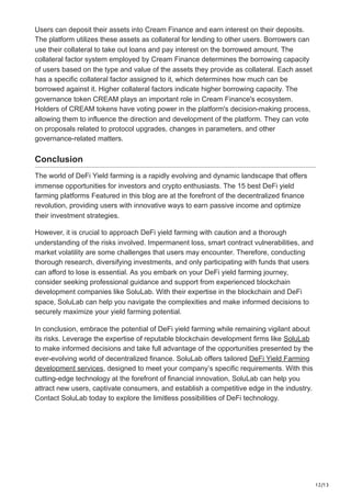 List of 15 Best Defi Yield Farming Platforms 2025.pdf