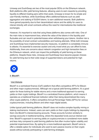 List of 15 Best Defi Yield Farming Platforms 2025.pdf