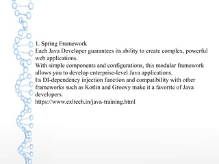 List of 7 popular java frameworks for 2019 | PPT