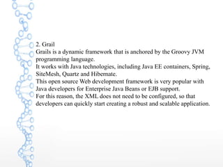 List of 7 popular java frameworks for 2019 | PPT