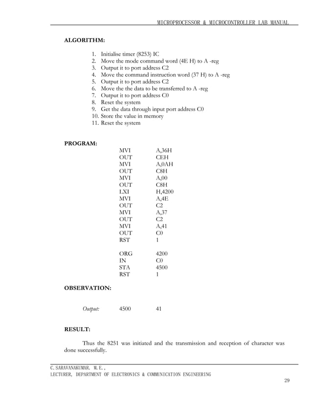 List of 8085 programs | PDF