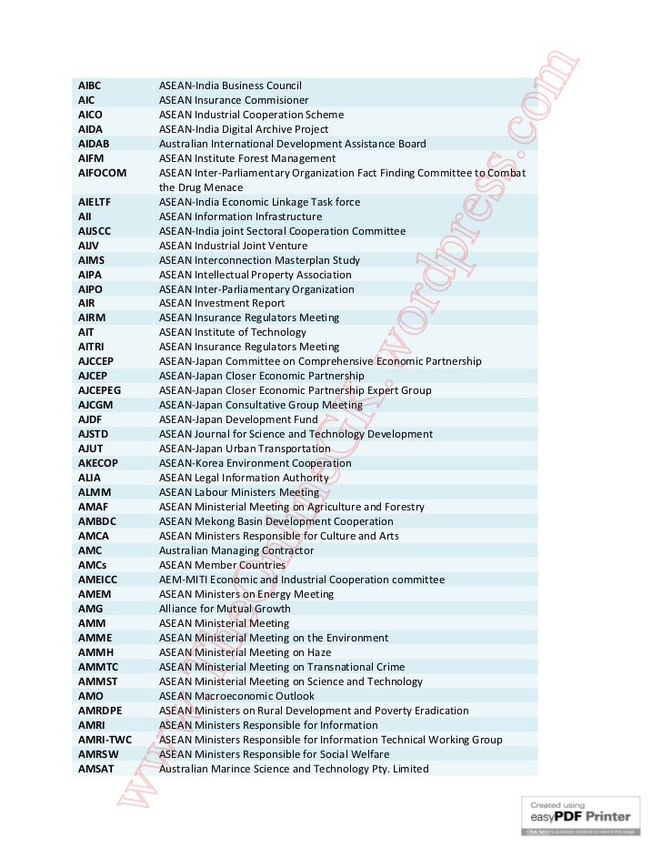 List of abbreviations the onlinegk