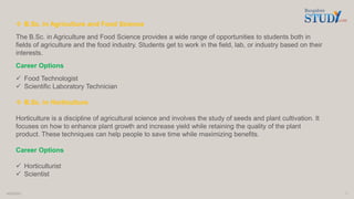 List of agriculture courses after 12th class | PPTX