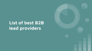 List of best B2B
lead providers
 