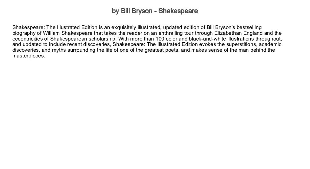bill bryson shakespeare review bill bryson shakespeare review