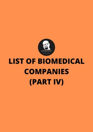 List of biomedical companies part 4