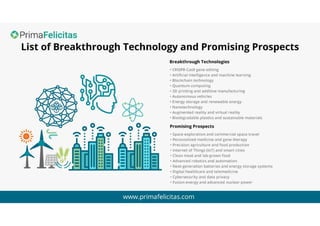 List of Breakthrough Technology and Promising Prospects.pdf