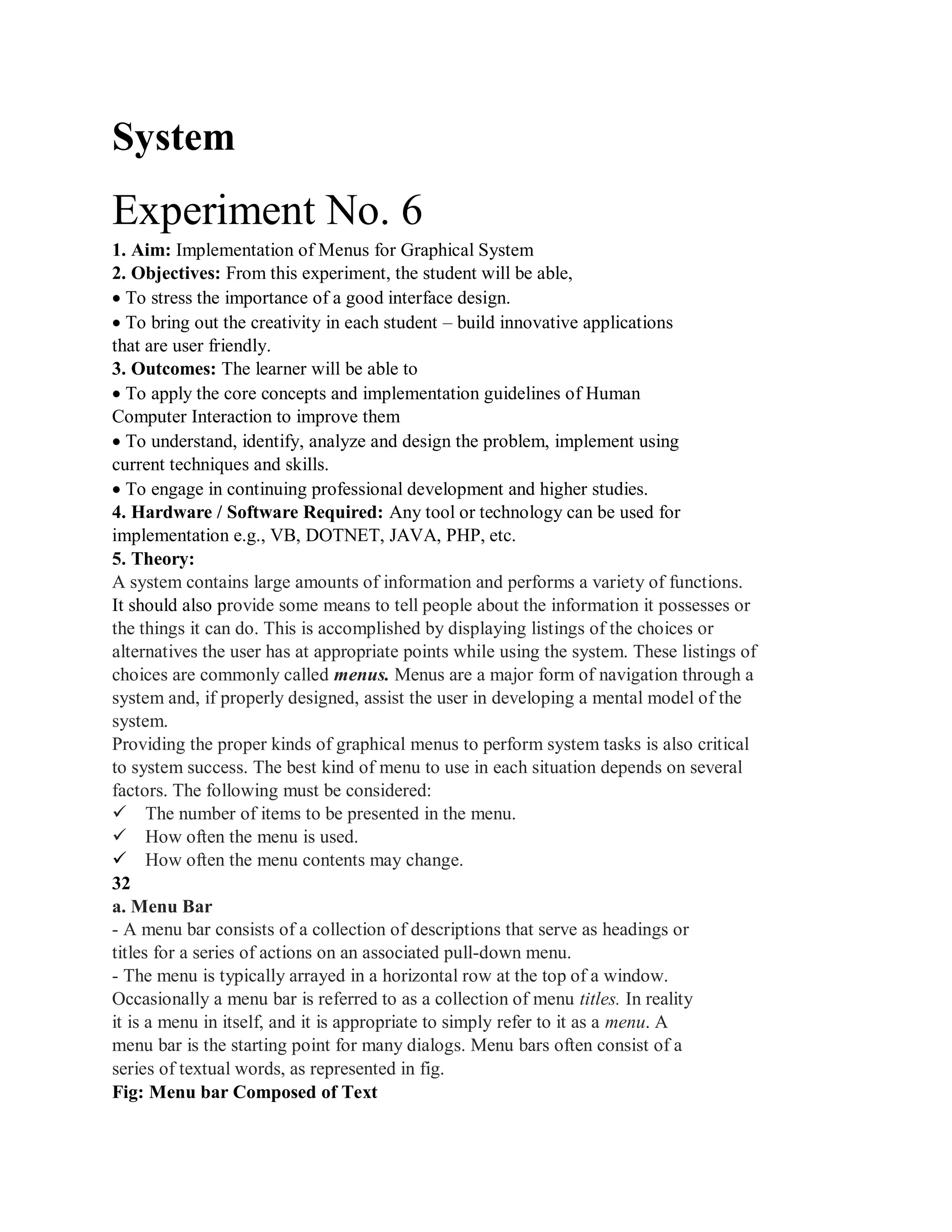 HCI LAB MANUAL | PDF