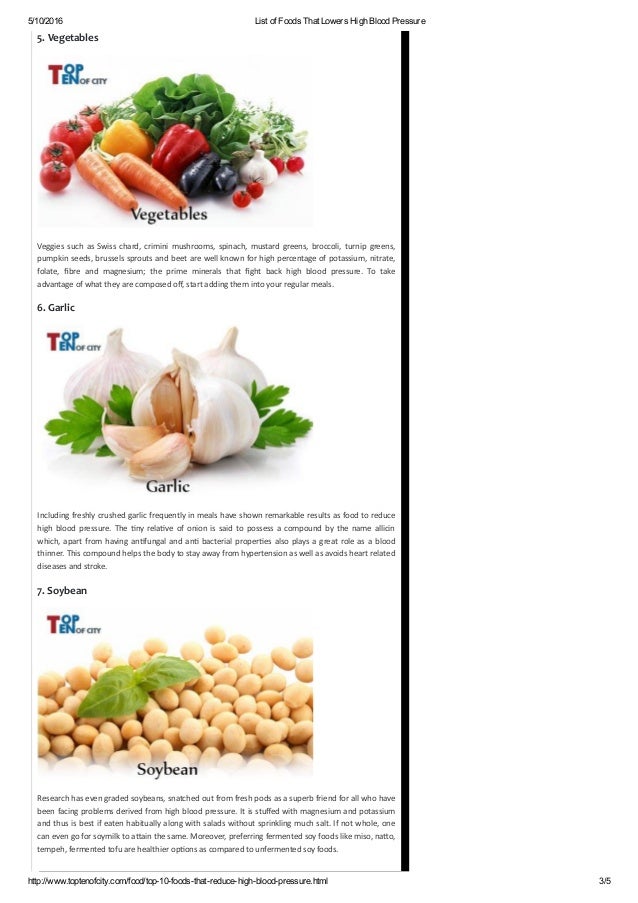 List Of Food To Take To Reduce High Blood Pressure List Of Food To Take To Reduce High Blood Pressure