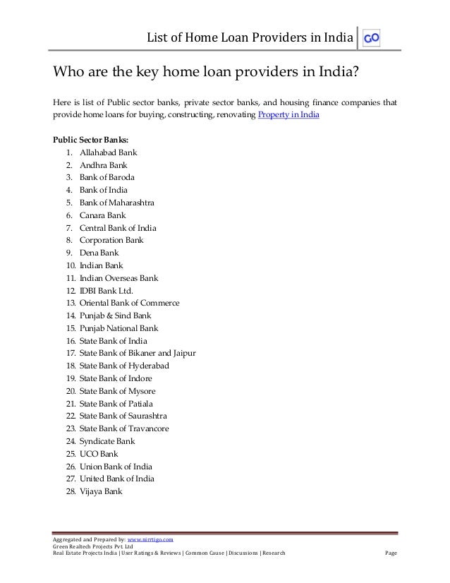 list of home loan providers in india linear home loans