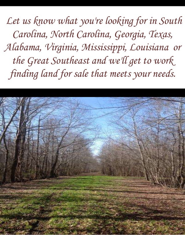 List of Land For Sale SC