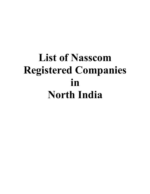 List of Registered Companies in North India