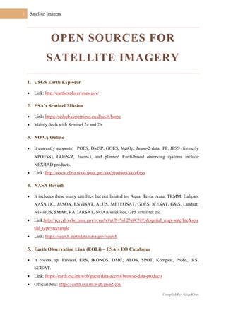Open Sources for Satellite Imagery 2016 | PDF