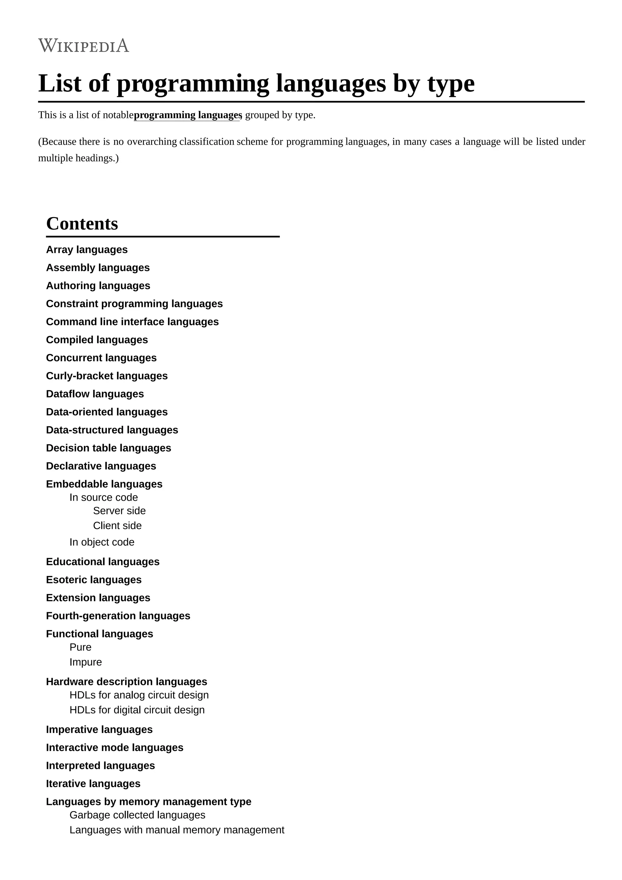 List of programming_languages_by_type | PDF