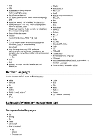 List of programming_languages_by_type | PDF