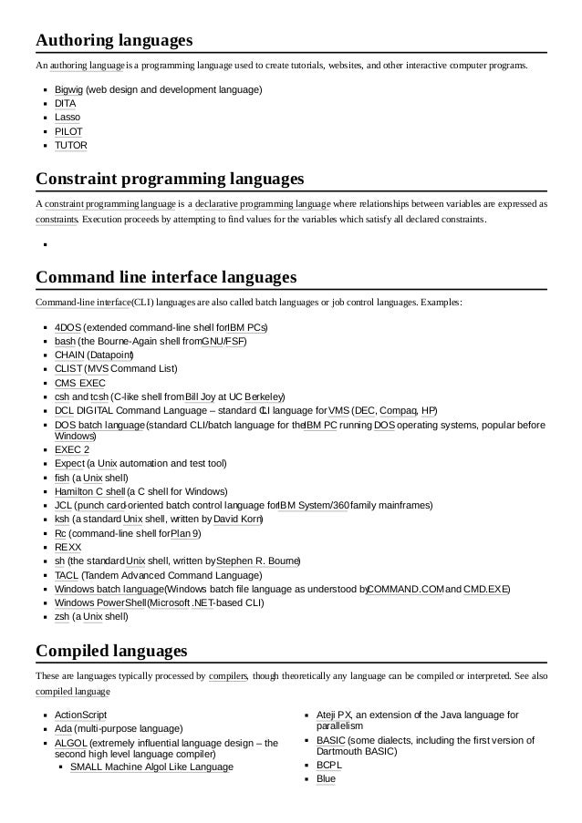 Structured programming language list bpotemplates