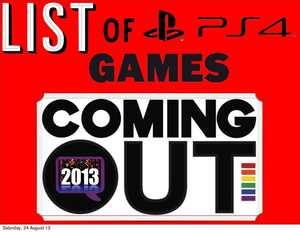 List Of PS4 Games Coming Out PS4.sx