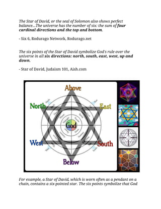 List of references to the Six Directions of the Six Pointed Star of ...