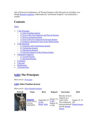 List of roman emperors | PDF