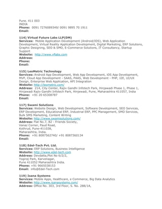 List of software companies in pune | PDF